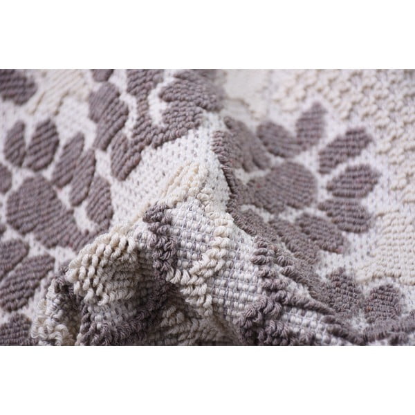 Covor din bumbac Vitaus Papatya, 100 x 150 cm, gri crem-image-3