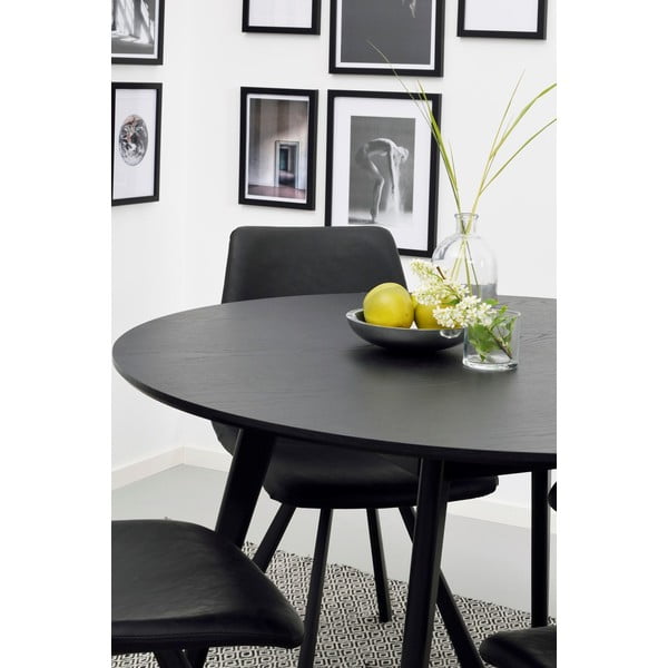 Masă de dining Rowico YuRAi , ∅ 115 cm, negru-image-1