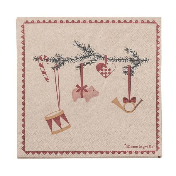 Șervețele 20 buc. din hârtie 33x33 cm Yule – Bloomingville