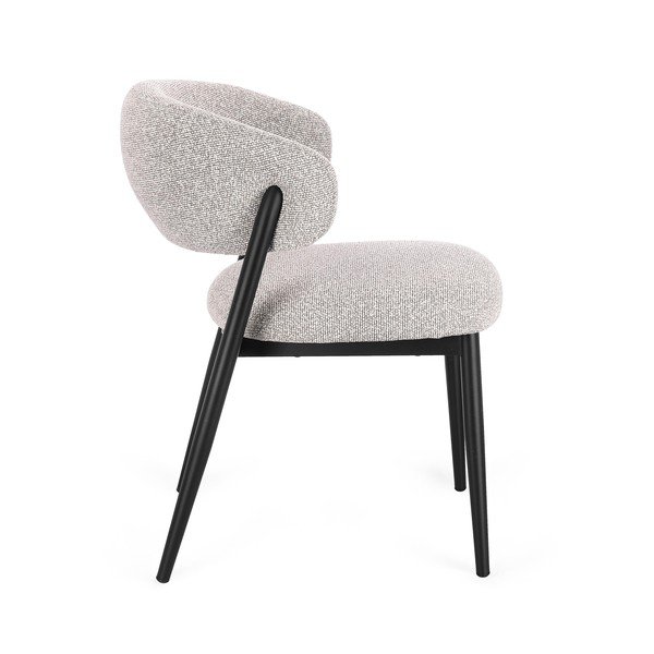 Scaun de dining gri tapițat Cassandra – Bizzotto-image-3