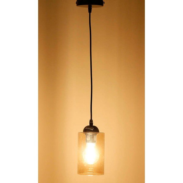 Lustră neagră cu abajur din sticlă ø 10 cm Bistro – Candellux Lighting-image-4