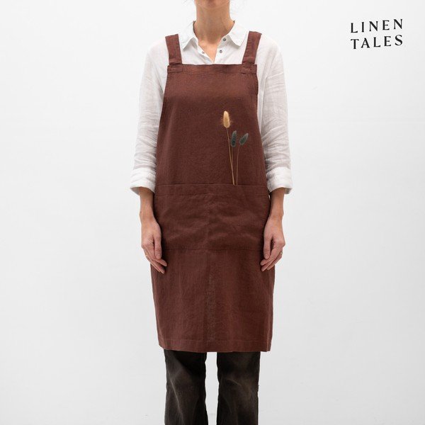 Șorț din in Chocolate – Linen Tales