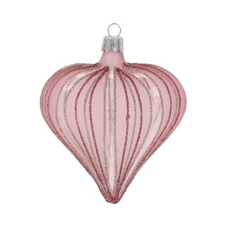 Set 3 decorațiuni de Crăciun Ego Dekor Heart, roz-deschis