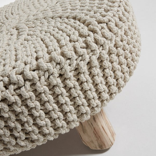 Taburet otoman La Forma Storm, crem-image-1