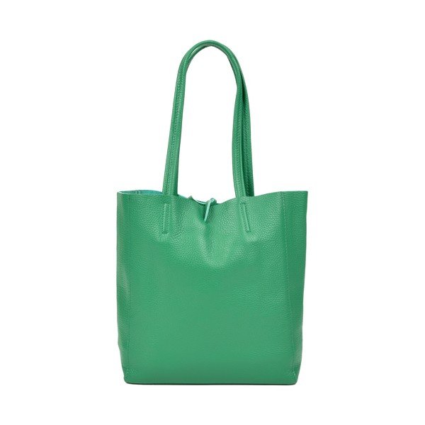 Geantă din piele Sofia Cardoni Simply, verde-image-3