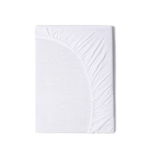 Cearșaf elastic din bumbac pentru copii Good Morning, 70 x 140/150 cm, alb