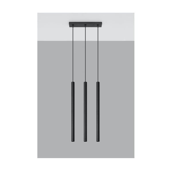 Lustră Sollux Fideus, lungime 30 cm, negru-image-3