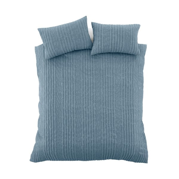 Lenjerie de pat albastră pentru pat dublu 200x200 cm Tamba Stripe – Pineapple Elephant-image-2