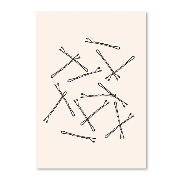 Poster Americanflat Bobby Pins, 30 x 42 cm