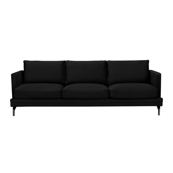 Canapea cu 3 locuri Windsor & Co Sofas Jupiter, negru