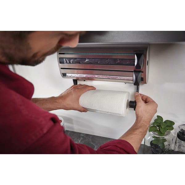 Suport montat pe perete pentru rulouri de bucătărie și folii alimentare LEIFHEIT Parat Royal-image-4