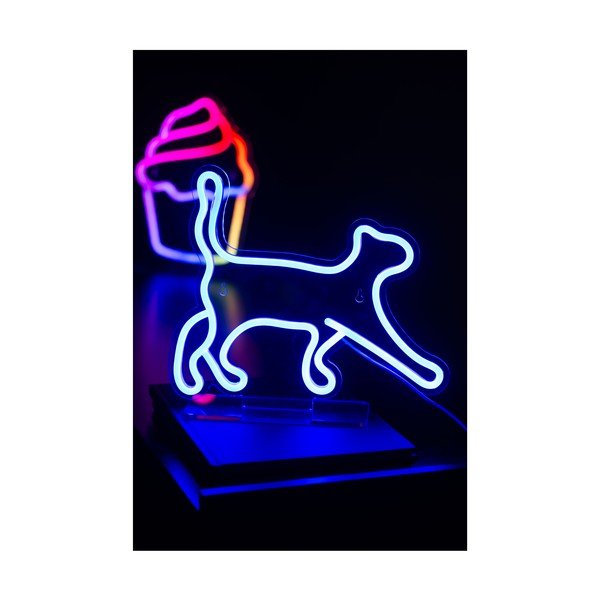 Decorațiune luminoasă neon albastră LED 5 W Walking Cat – Leitmotiv-image-1