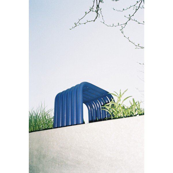 Scaun de grădină albastru din metal Nokk – noo.ma-image-2