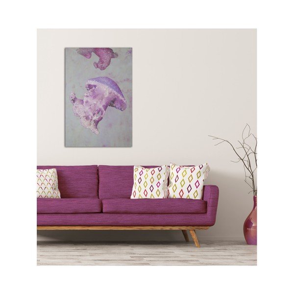 Tablou pictat manual cu ramă din lemn de pin Mauro Ferretti Medusa Purple, 80 x 120 cm-image-4