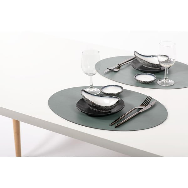 Suport farfurie din piele reciclată ZicZac Titan, 33 x 45 cm, albastru-image-1