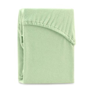 Cearșaf elastic pentru pat dublu AmeliaHome Ruby Siesta, 200-220 x 200 cm, verde deschis