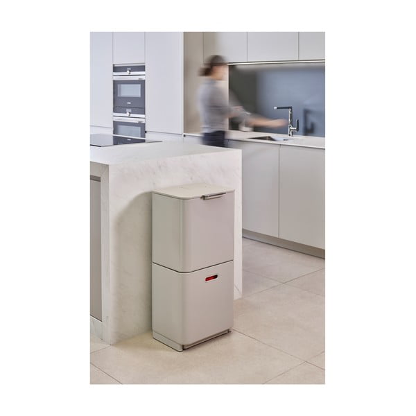 Coș de gunoi bej de reciclat din oțel 60 l Totem Max – Joseph Joseph-image-4