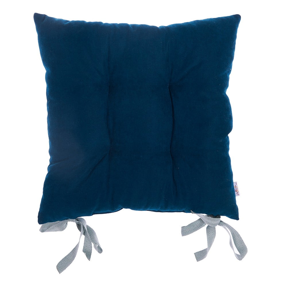 Pernă pentru scaun Apolena Honey Chair Pad Plain Collection, 43 x 43 cm, albastru petrol închis