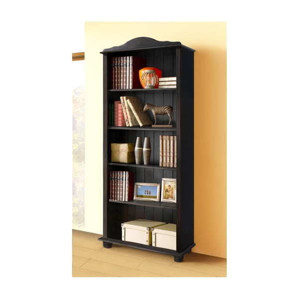 Bibliotecă maro din lemn de pin 70x181 cm Ella – Støraa-image-2