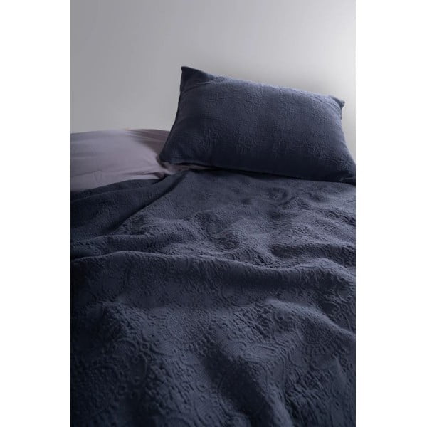 Set cuvertură și față de pernă gri închis din jacquard 180x240 cm Jacquard – Mila Home Luxury-image-1