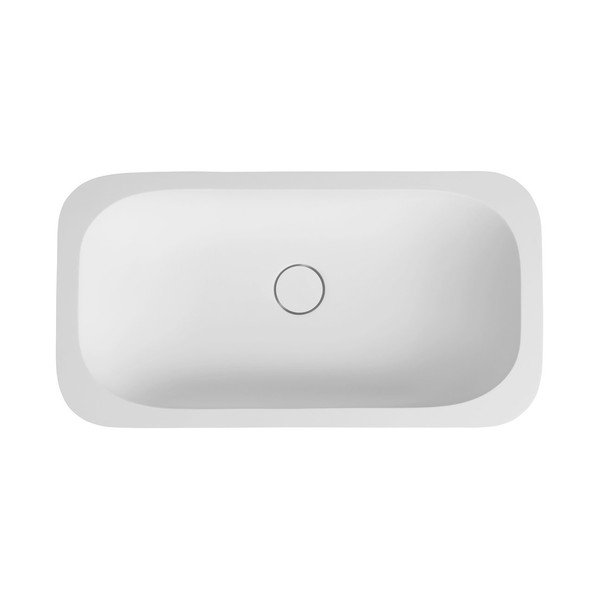 Chiuvetă albă din piatră artificială 59x35,5 cm Impala – Sapho