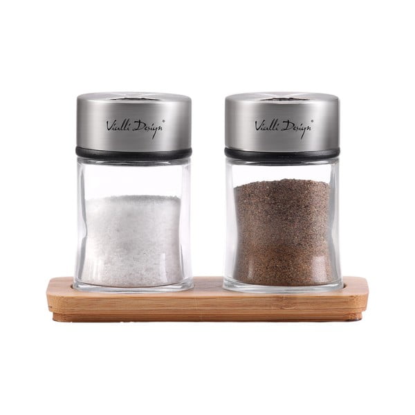 Solniță și piperniță cu suport Soho – Vialli Design-image-2