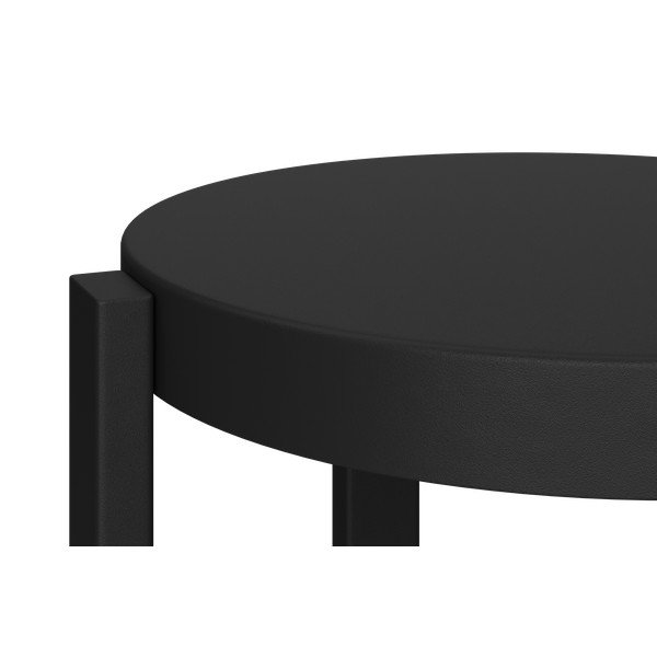 Scaun tip taburet negru din oțel Doon – noo.ma-image-2