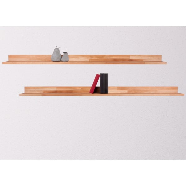 Raft în culoare naturală din lemn de stejar 150 cm Kalle – Interia Home & Living-image-1