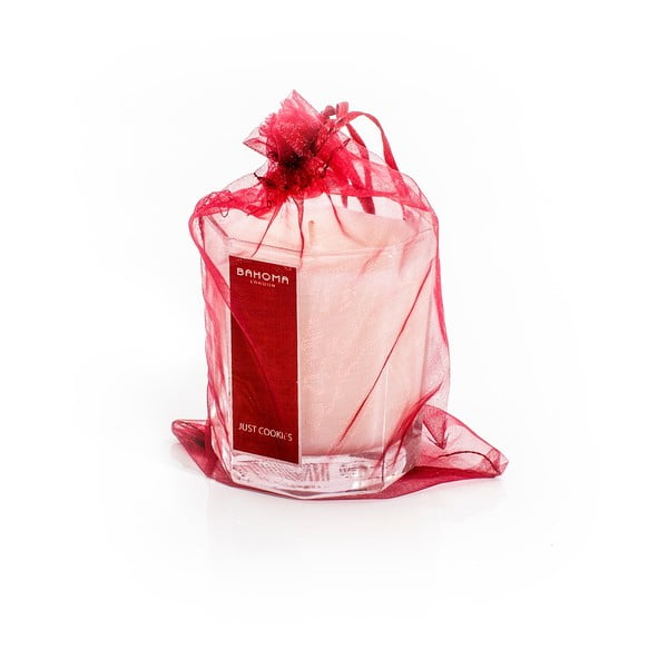 Lumânare parfumată cu aromă de vată de zahăr și piersici Bahoma London Octagonal Cangle in Organza Bag