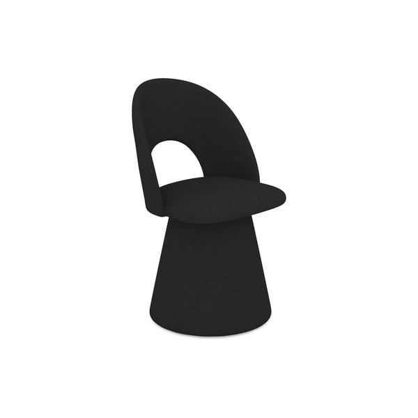 Scaun de sufragerie negru tapițat Kalo – Makamii