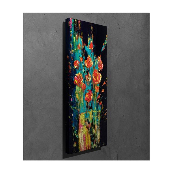 Tablou pe pânză Vintage Flowers, 30 x 80 cm-image-2