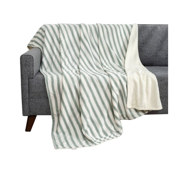 Pătură albă/verde 150x190 cm Soren Wellsoft – Mijolnir
