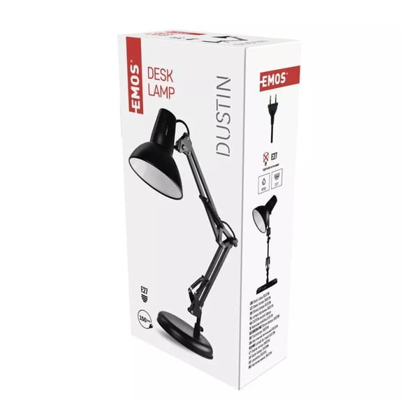 Veioză neagră (înălțime 46 cm) Dustin – EMOS-image-1