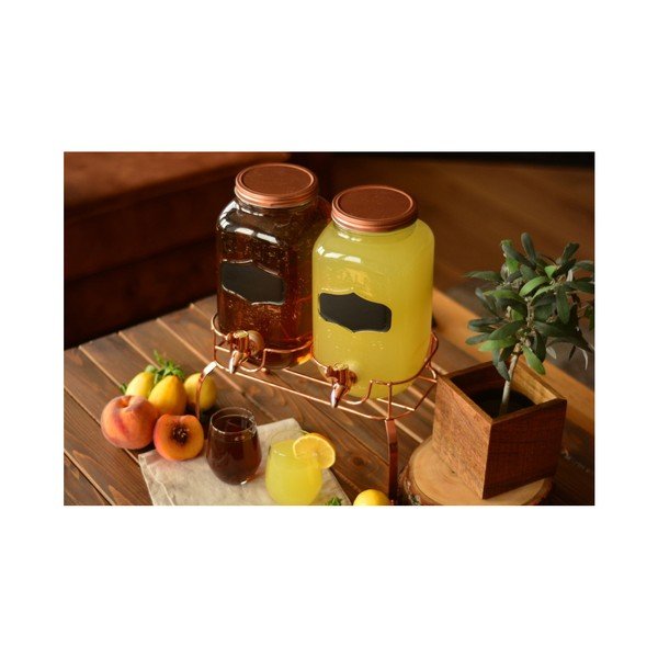 Set 2 recipiente din sticlă pentru limonadă Bambum, 3 l-image-1