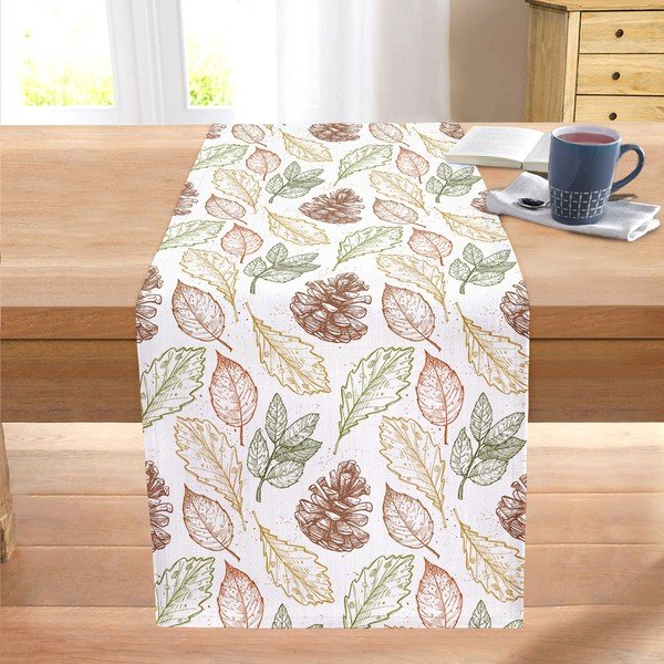 Napron de masă 40x130 cm Leaves Mix – Mila Home-image-1