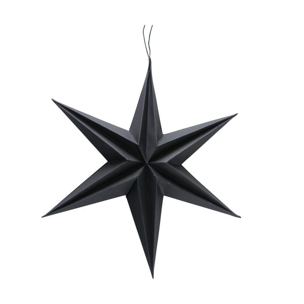 Decorațiune suspendată din hârtie de Crăciun în formă de stea Boltze Kassia, ø 30 cm, negru