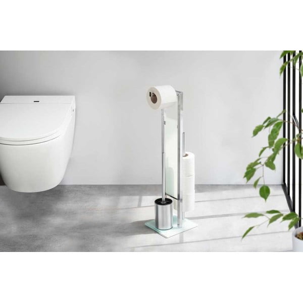 Suport pentru hârtie igienică argintiu mat din oțel inoxidabil Rivalta – Wenko-image-1