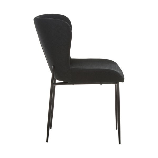 Scaun tapițat cu finisaj de catifea Westwing Collection Tess, negru-auriu-image-3