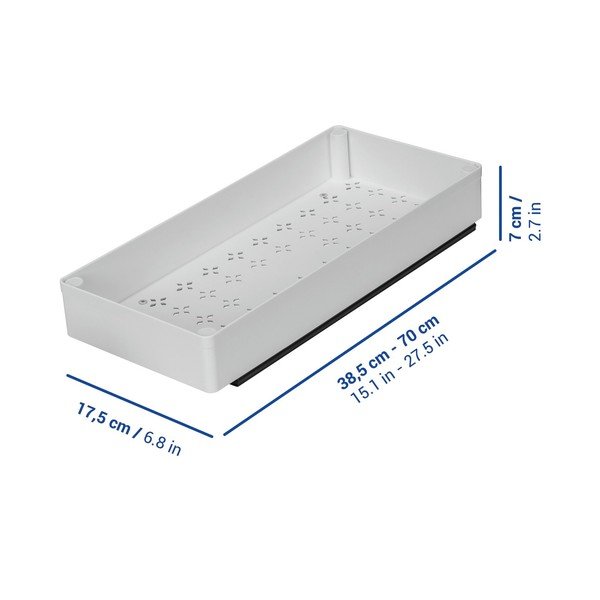 Raft suplimentar alb ajustabil din plastic 17x38,5 cm Simon – Wenko-image-1