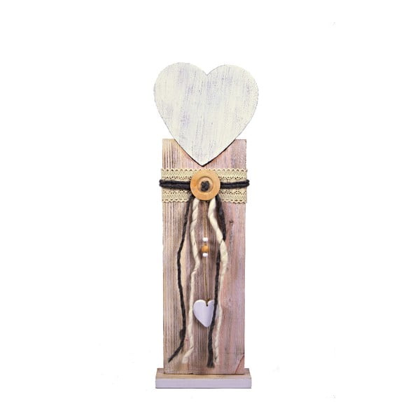 Decorațiune din lemn Ego Dekor Heart, înălțime 63, 6 cm