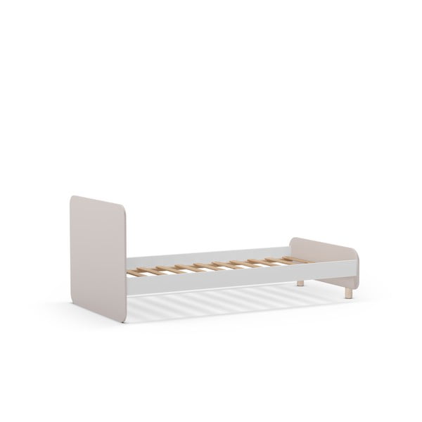 Pat pentru copii  crem din lemn de pin 90x190 cm Nora – Marckeric-image-2