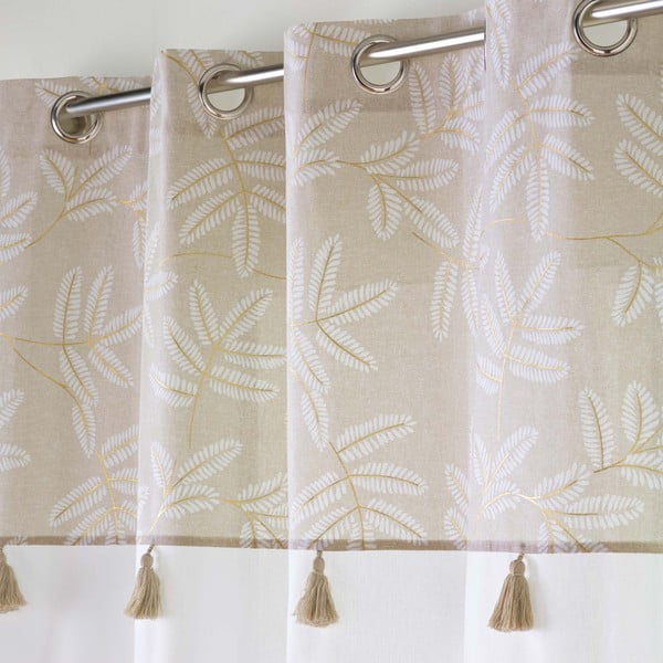 Draperie albă-bej din amestec de bumbac 140x240 cm Altea – douceur d'intérieur-image-2