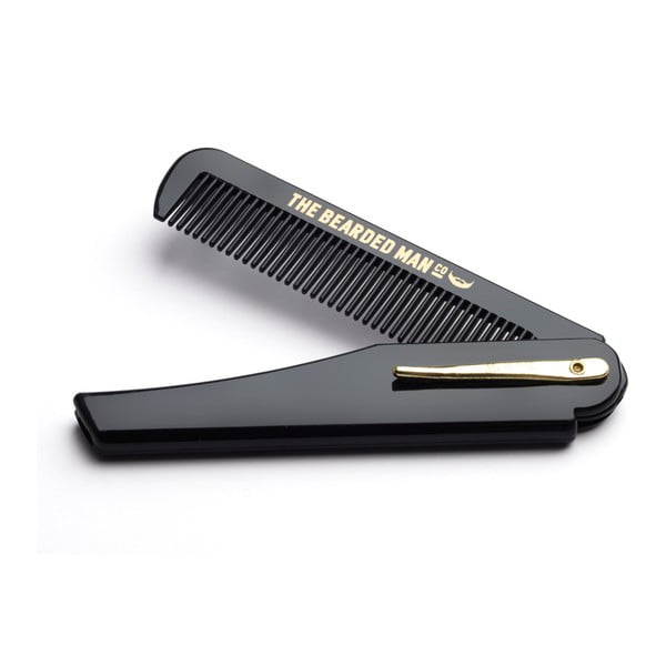 Pieptene de buzunar pentru barbă pliabil The Bearded Man Company-image-1