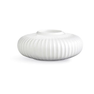 Sfeșnic din porțelan pentru lumânările de ceai Kähler Design Hammershoi, ⌀ 13 cm, alb