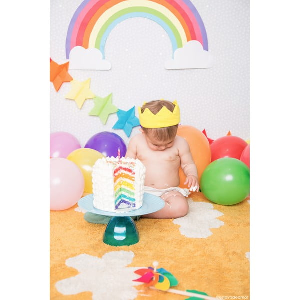 Covor pentru copii galben muștar lavabil/țesut manual din bumbac 120x160 cm Clouds Mustard – Lorena Canals-image-3