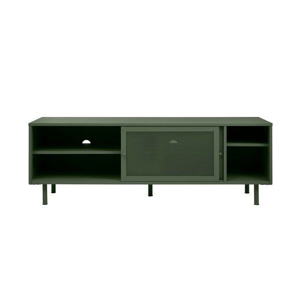 Comodă TV verde-închis din metal 160x55 cm Veep – Unique Furniture-image-2
