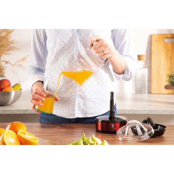 Presă electrică roșie pentru citrice Burgundy Metallic Line - BerlingerHaus-image-2