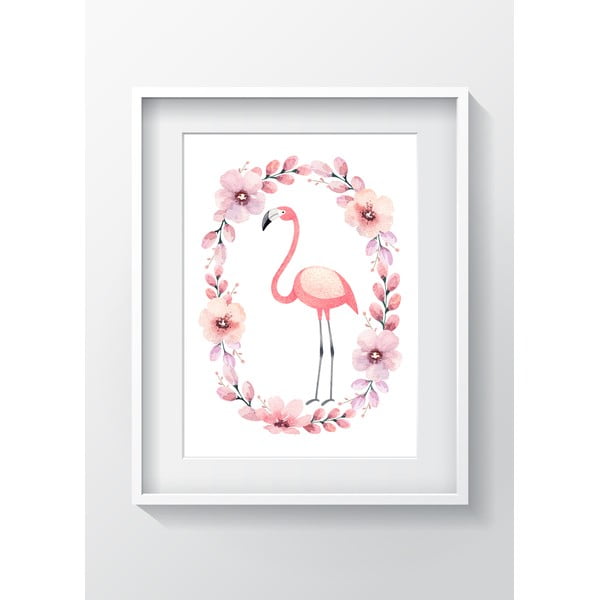 Tablou OYO Kids Flower Ring Flamingo, 24 x 29 cm