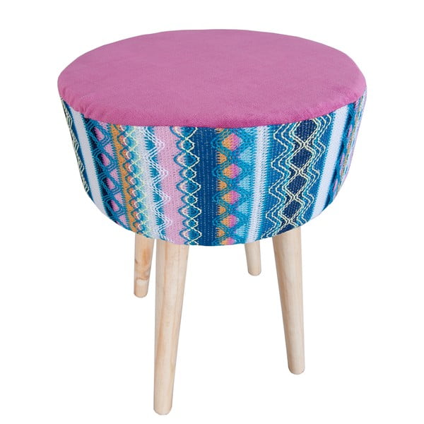 Scaun roz-bleu Clayre & Eef Vagon-image-1