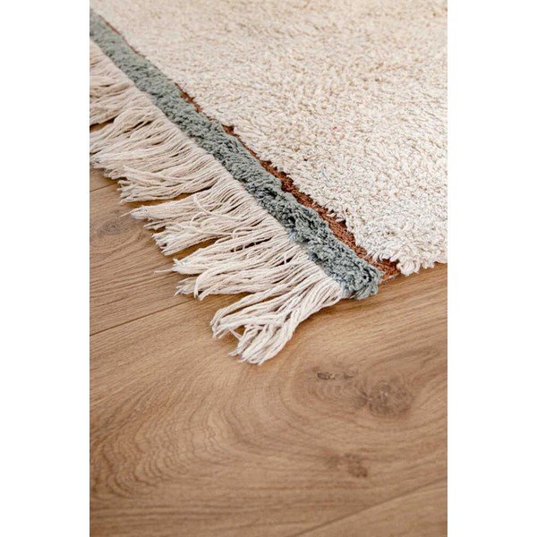 Covor albastru/crem lavabil/țesut manual din bumbac 200x300 cm Lanes Vintage Blue – Lorena Canals-image-3
